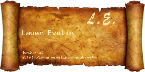 Lauer Evelin névjegykártya